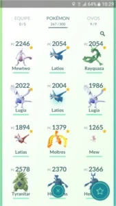Conta de Pokémon GO