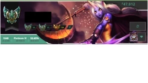 Borda Platina/Elo atual Gold 4 e 1/88champs/35skins/6runas - League of Legends LOL