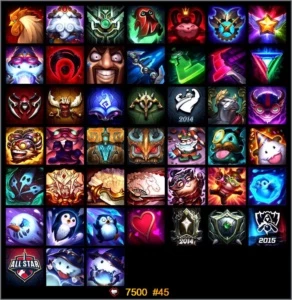 Borda Platina/Elo atual Gold 4 e 1/88champs/35skins/6runas - League of Legends LOL