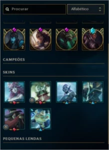 Conta lol com 106 skins (98 habilitadas 6 no espólio) - League of Legends