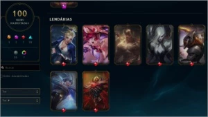 CONTA MESTRE 96 PDL MMR BOM E MUITAS SKINS BOAS - League of Legends LOL