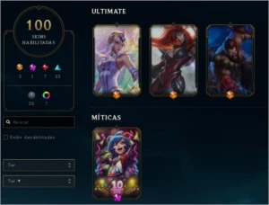 CONTA MESTRE 96 PDL MMR BOM E MUITAS SKINS BOAS - League of Legends LOL