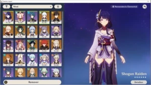 AR57, 14 chars 5*, 5 armas 5*, 38 dias de benção - Genshin Impact
