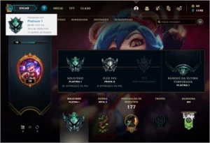 Conta platina 1 com 51 PDL, 25 skins e 56 champs - League of Legends LOL