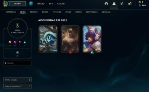 Conta smurf lvl 23, 3 skins - League of Legends LOL