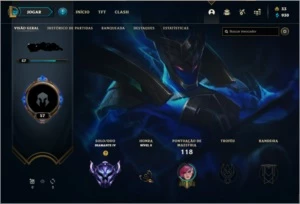 D4, 50 champs e 3 skins om 61%WR - League of Legends LOL