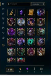 Conta de LoL OURO 3 barata, com várias skins boas - League of Legends