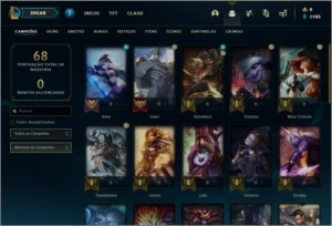 Conta DIAMANTE 4 com 6 skins e 32 champs - League of Legends LOL