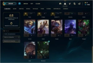 Conta DIAMANTE 4 com 6 skins e 32 champs - League of Legends LOL