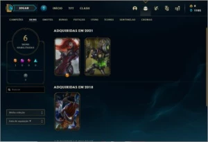 Conta DIAMANTE 4 com 6 skins e 32 champs - League of Legends LOL