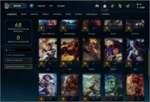 Conta DIAMANTE 4 com 6 skins e 32 champs - League of Legends LOL