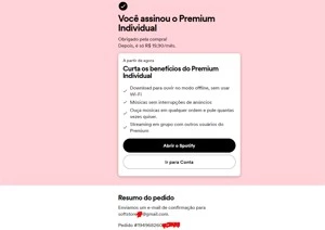 Spotify premium 1 mês - Assinaturas e Premium