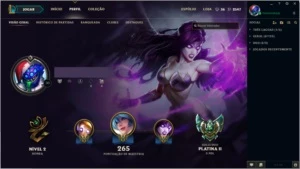 Vendo Conta League Platina 2 - S3 com Borda de Prata - League of Legends LOL