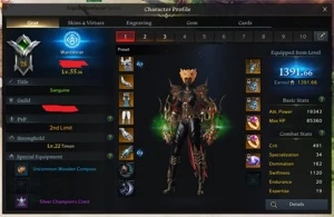 Conta Lost Ark T3 Kazeros (Atualmente WD 1391 de GS)