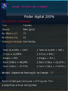 Conta Ladmo Omegamon com AoX e Deck 15% - Digimon Masters Online