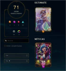 Conta de lol, Gold 4, lv 140, 71 skins