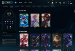 Conta Diamante II 52 de WR 156 Skins - League of Legends LOL