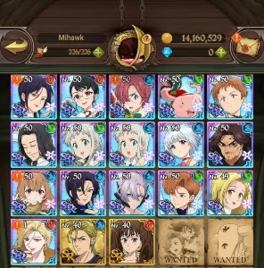 Seven Deadly Sins account 8kk c.c