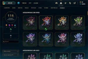 CONTA MESTRE LEAGUE OF LEGENDS COM 568 SKINS LOL
