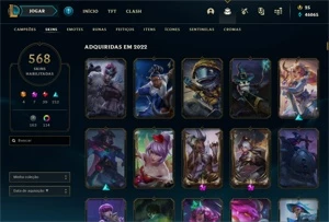 CONTA MESTRE LEAGUE OF LEGENDS COM 568 SKINS LOL