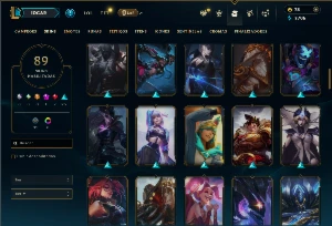 Bronze 4 com TODOS os champs e 89 Skins ( ADC / MID ) - League of Legends LOL