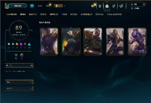 Bronze 4 com TODOS os champs e 89 Skins ( ADC / MID ) - League of Legends LOL