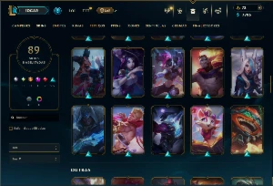 Bronze 4 com TODOS os champs e 89 Skins ( ADC / MID ) - League of Legends LOL