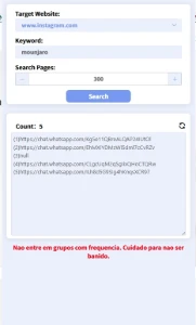 Extrator de Grupos para W.H.4.T.S.4.P.P - Redes Sociais