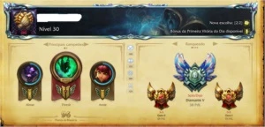 V>conta do lol D5 102 champions 57 skins - League of Legends