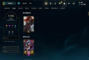 Conta ouro 4 com 150 Champs e 128 Skins ( MAIN ADC ) - League of Legends LOL
