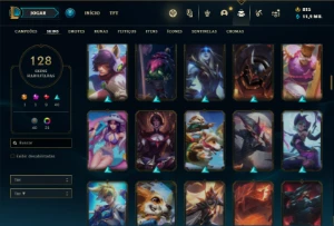 Conta ouro 4 com 150 Champs e 128 Skins ( MAIN ADC ) - League of Legends LOL