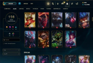 Conta ouro 4 com 150 Champs e 128 Skins ( MAIN ADC ) - League of Legends LOL