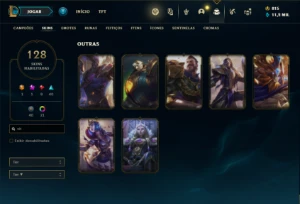 Conta ouro 4 com 150 Champs e 128 Skins ( MAIN ADC ) - League of Legends LOL