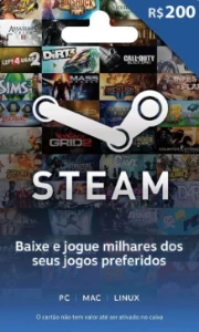 Gift Card Steam R$200 - Gift Cards