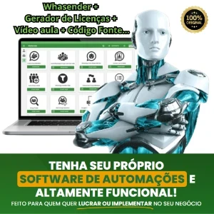 Whasender 3.4 + Gerador Licenças + Vídeo aula + Código Fonte - Softwares e Licenças