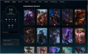 CONTA ALL CHAMPIONS, DIAMANTE 1, 73 SKINS - League of Legends LOL