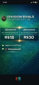 Serviços WL, Rivals e Copinhas - FIFA
