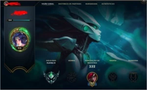 Conta League Of Legends (147 skins 78 champs PLATINA) LOL