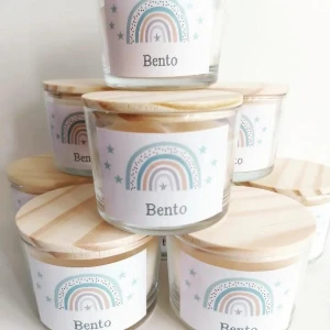 Lembrancinha Vela Maternidade Arco Íris 120g - Artesanato e Personalizados