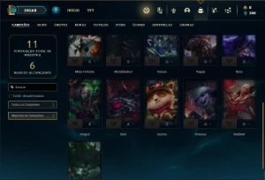 Conta Unranked com 21 Champs e 2 Skins - League of Legends LOL