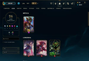 Prata 3 com 100 Champs e 26 Skins ( ADC / JG ) - League of Legends LOL