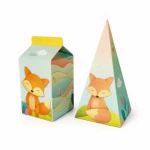 Caixas Milk e Pirâmide Raposinha - Kits 20 ou 40