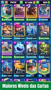 Clash Royale NÍVEL 13 - 100.000 GOLD + 9 SKINS +26 Emojis