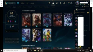 conta league of legends platina 1 LOL