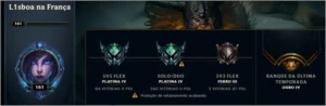 Conta de lol plat 4 barata - League of Legends