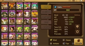 Conta SW  Nat5 LD Hanwul e Mobs Colab - Summoners War