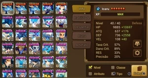 Conta SW  Nat5 LD Hanwul e Mobs Colab - Summoners War