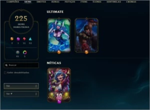 Conta league of legends 2014, gold IV 225 skins 61 legacy LOL