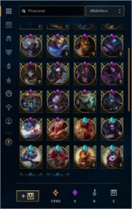 Conta league of legends 2014, gold IV 225 skins 61 legacy LOL