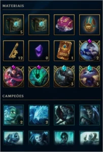 Vendo conta lol 254 skins 9k de rp - League of Legends